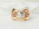 Bague 53.5 Bague Tank en or jaune et blanc et diamants 58 Facettes 33465