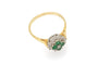 Bague 57 Bague vintage en or jaune, diamants et émeraudes 58 Facettes 12388