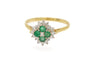 Bague 57 Bague vintage en or jaune, diamants et émeraudes 58 Facettes 12388