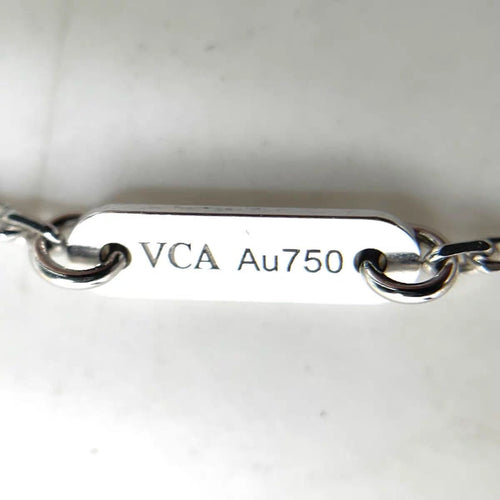 Collier Van Cleef & Arpels Sweet Alhambra - Collier en or blanc et turquoise 58 Facettes jnci86