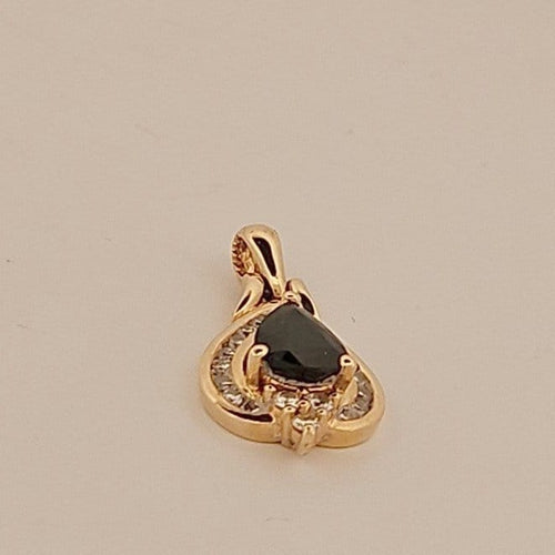 Pendentif Pendentif saphir et diamants en or jaune 58 Facettes 2909943-2096205