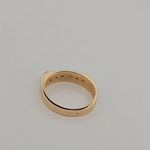 Bague 55 Bague en or jaune et blanc avec diamants et rubis 58 Facettes 2090407