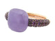 Bague 58 Pomellato Capri - Bague en or jaune, jade et améthystes 58 Facettes POMELLATO - Bague Capri - or jaune, jade et améthystes