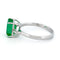 Bague 52.5 Bague solitaire en or blanc 14K, émeraude et diamants baguette 58 Facettes 9456581619514AB0AA9CA930A9609758