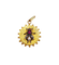 Pendentif abeille ancien en or 18k, argent, rubis, perle et diamants