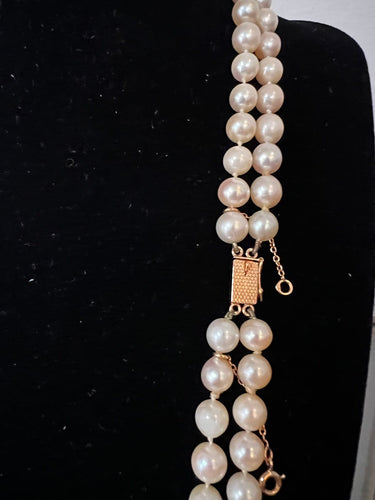 Collier Collier choker double rang en or 18K, 152 perles de culture 58 Facettes 933