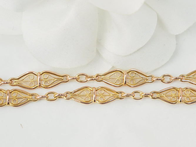 Collier Collier maille filigrane en or jaune 58 Facettes 33512