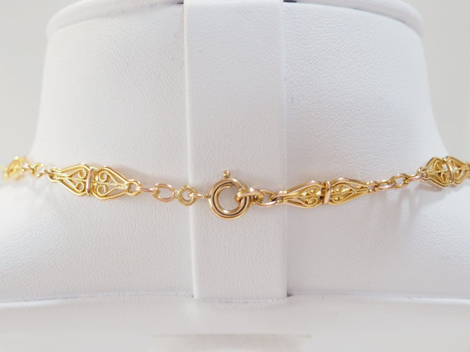 Collier Collier maille filigrane en or jaune 58 Facettes 33512