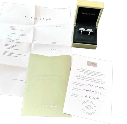 Van Cleef & Arpels Socrate - Boucles d’oreilles en or blanc et diamants