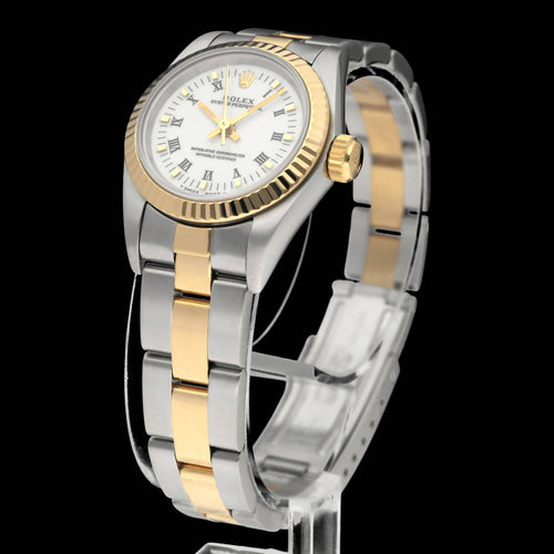 Montre Rolex - Montre Oyster Perpetual Lady 67193 or et acier 58 Facettes ROL/OOP/234