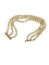 Bracelet 3 rangs en or jaune et perles de culture