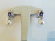 Boucles d'oreilles Demi-parure - Collier et boucles d’oreilles en or blanc et platine, perles, tanzanites, diamants 58 Facettes PAR  002