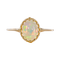 Bague en or jaune 14 ct avec opale blanche naturelle
