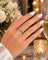 Bague 54 Infinity Sparkle - Bague demi-alliance en or blanc et diamants 58 Facettes 50473