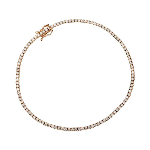 Bracelet Bracelet ligne en or rose et diamants 58 Facettes 35764