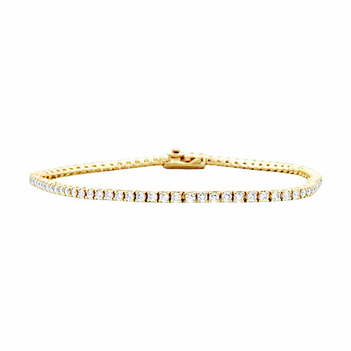 Bracelet Bracelet ligne en or rose et diamants 58 Facettes 35764