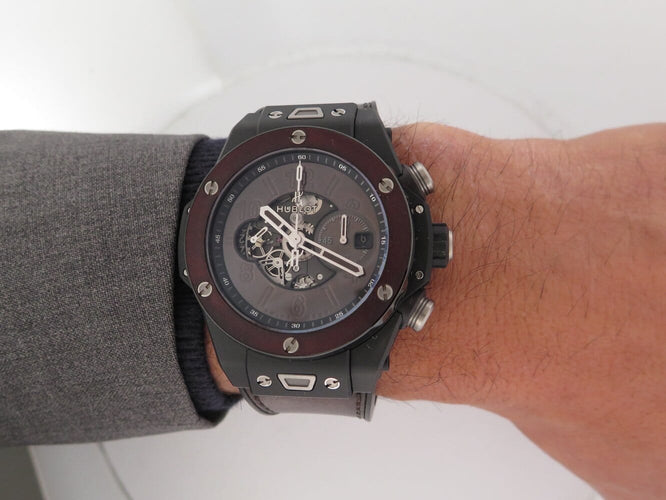 Montre Hublot Big Bang Unico Berluti - Montre chronographe en céramique 58 Facettes 275448