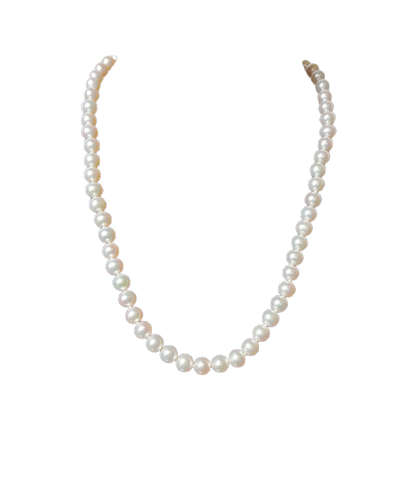Collier choker en or 750 et perles de culture blanches