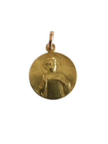 Médaille Christ Enfant auréolé en or jaune