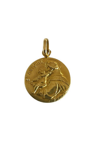 Médaille Saint Antoine en or jaune