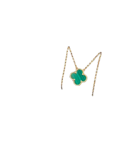 Van Cleef & Arpels Vintage Alhambra - Collier en or jaune et malachite