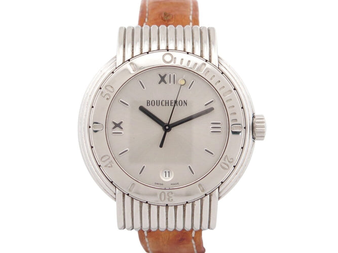 Montre Boucheron Reflet Solice - Montre 37 mm en acier palladié et diamants 58 Facettes 275501
