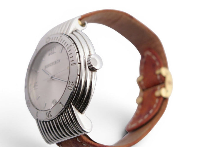 Montre Boucheron Reflet Solice - Montre 37 mm en acier palladié et diamants 58 Facettes 275501
