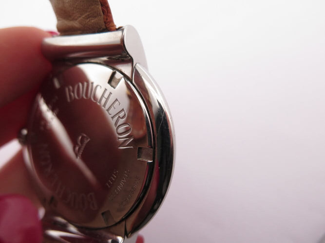 Montre Boucheron Reflet Solice - Montre 37 mm en acier palladié et diamants 58 Facettes 275501