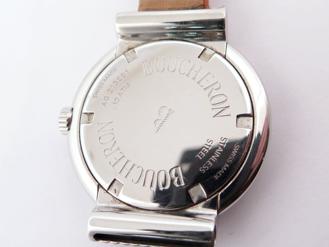 Montre Boucheron Reflet Solice - Montre 37 mm en acier palladié et diamants 58 Facettes 275501