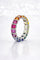 Bague 52 Rainbows - Alliance en platine, saphirs multicolores et diamants 58 Facettes Ar