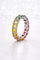 Bague 52 Rainbows - Alliance en platine, saphirs multicolores et diamants 58 Facettes Ar