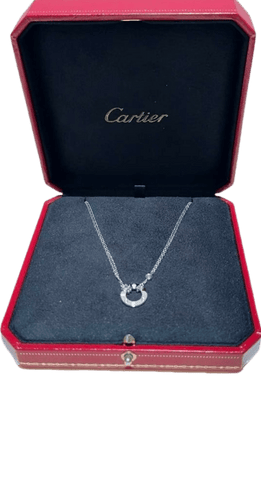Pendentif Cartier Love - Pendentif en or gris et diamants 58 Facettes jnci101