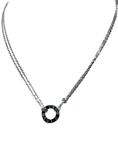 Pendentif Cartier Love - Pendentif en or gris et diamants 58 Facettes jnci101