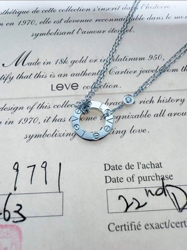 Pendentif Cartier Love - Pendentif en or gris et diamants 58 Facettes jnci101