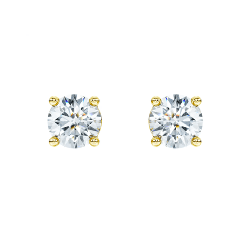 Boucles d'oreilles Boucles d'oreilles diamants 0,90 ct en or jaune 18 carats 58 Facettes BO261