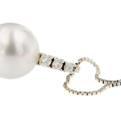 Collier Damiani - Collier en or blanc avec perle de Tahiti et diamants 58 Facettes 39796