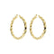 Boucles d'oreilles Boucles d'oreilles créoles torsadées en or jaune 58 Facettes 38737