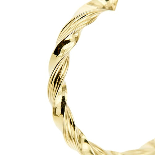Boucles d'oreilles Boucles d'oreilles créoles torsadées en or jaune 58 Facettes 38737