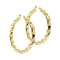 Boucles d'oreilles Boucles d'oreilles créoles torsadées en or jaune 58 Facettes 38737