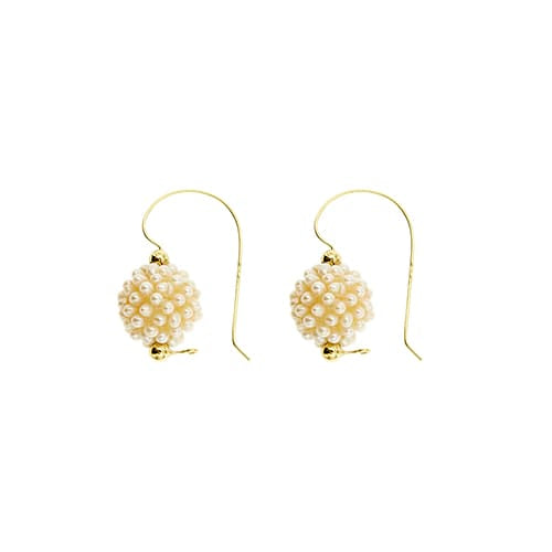 Boucles d'oreilles Boucles d'oreilles pendantes en or jaune 18 ct et perles 58 Facettes 36791