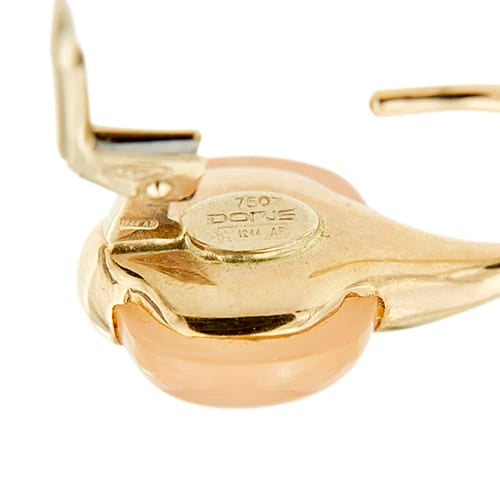 Boucles d'oreilles Doris - Boucles d'oreilles en or rose et pierres de lune 58 Facettes 37569