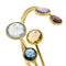 Bracelet Bracelet rigide contrarié en or jaune et pierres précieuses 58 Facettes 41831