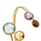 Bracelet Bracelet rigide contrarié en or jaune et pierres précieuses 58 Facettes 41831