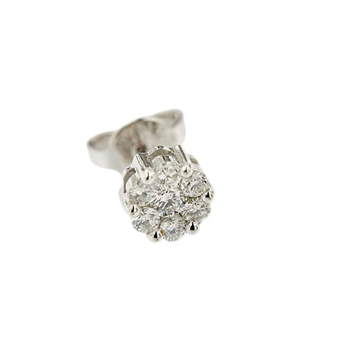 Boucles d'oreilles Gioielli di Valenza - Boucles d'oreilles en or blanc et diamants 58 Facettes 39797