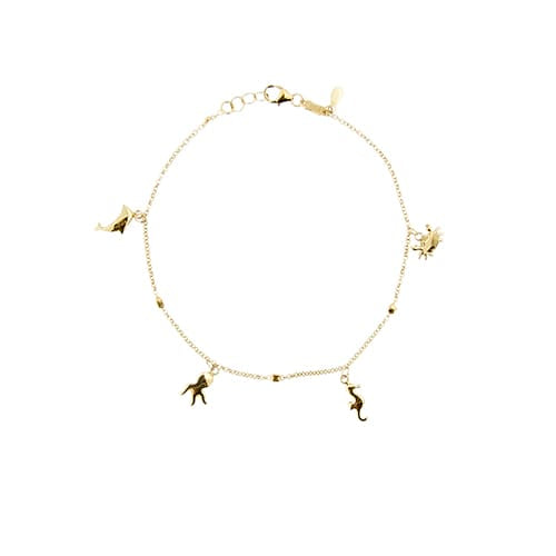 Bracelet Fab - Bracelet charms animaliers marins en or jaune 58 Facettes 33887