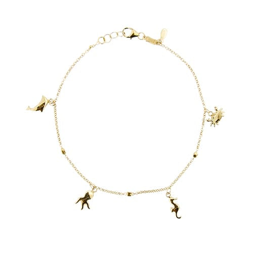 Bracelet Fab - Bracelet charms animaliers marins en or jaune 58 Facettes 33887