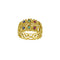 Bague 56 Bague ajourée en or jaune avec rubis, émeraudes, saphirs et diamants 58 Facettes 40254