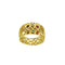 Bague 56 Bague ajourée en or jaune avec rubis, émeraudes, saphirs et diamants 58 Facettes 40254