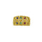 Bague 56 Bague ajourée en or jaune avec rubis, émeraudes, saphirs et diamants 58 Facettes 40254