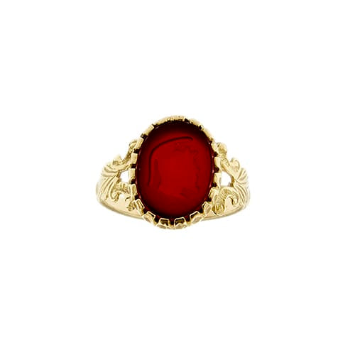 Bague 69 Bague chevalière homme en or jaune et camée de cornaline 58 Facettes 38403